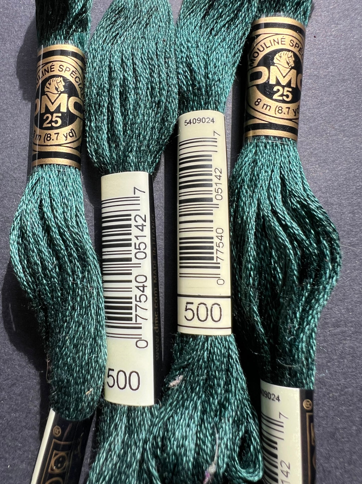 8m of  DMC 100% Cotton Embroidery Thread - Choice of 7 Greens and Blues