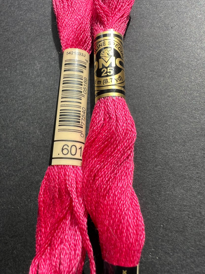 8m of DMC 100% Cotton Embroidery Thread - Choice of 8 Pinks & Oranges
