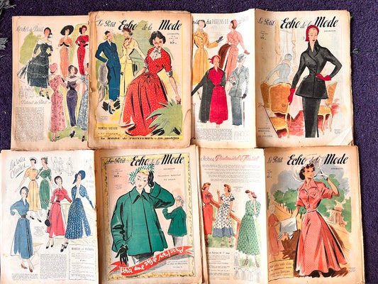 4 Part Copies of French Le Petit Echo de la Mode from 1949