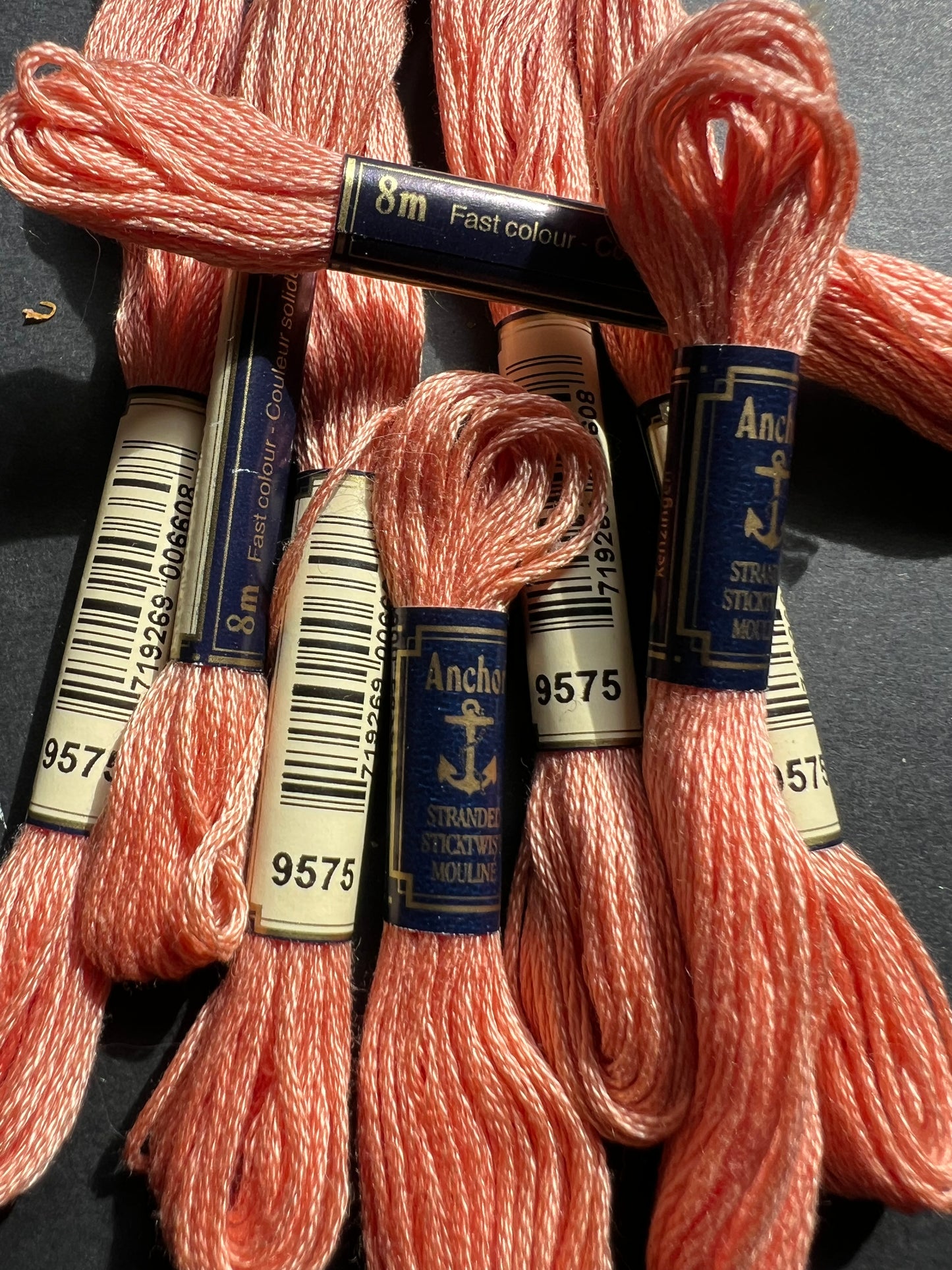 8m of ANCHOR 100% Cotton Embroidery Thread - Choice of 7 Pinks & Reds