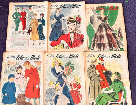 5 Copies of 1948 French Le Petit Echo de la Mode