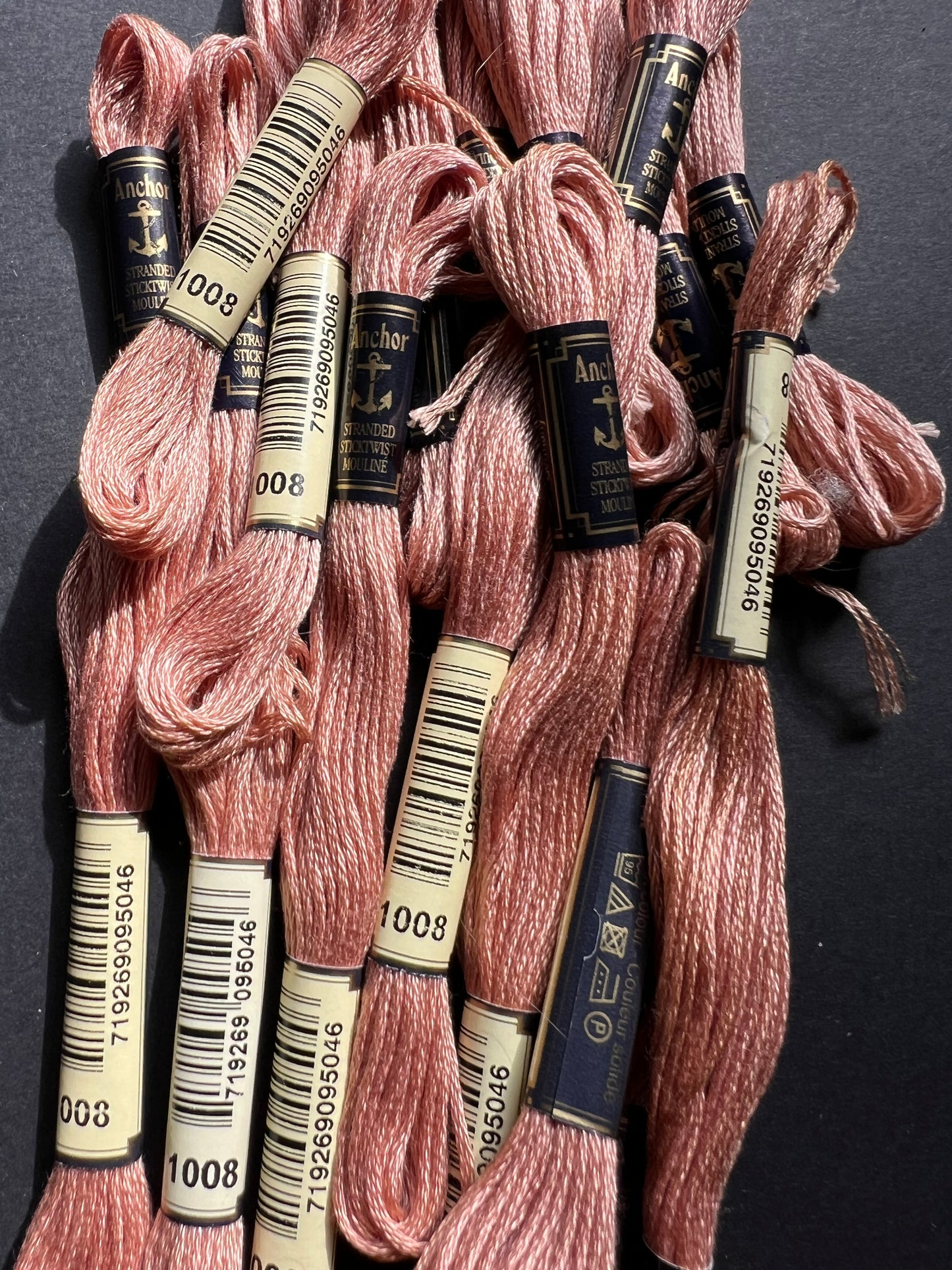 8m of ANCHOR 100% Cotton Embroidery Thread - Choice of 7 Pinks & Reds