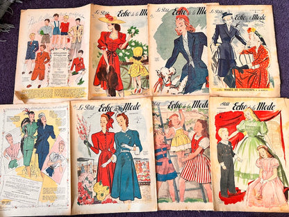 6 Part Copies of 1946/7 French Le Petit Echo de la Mode