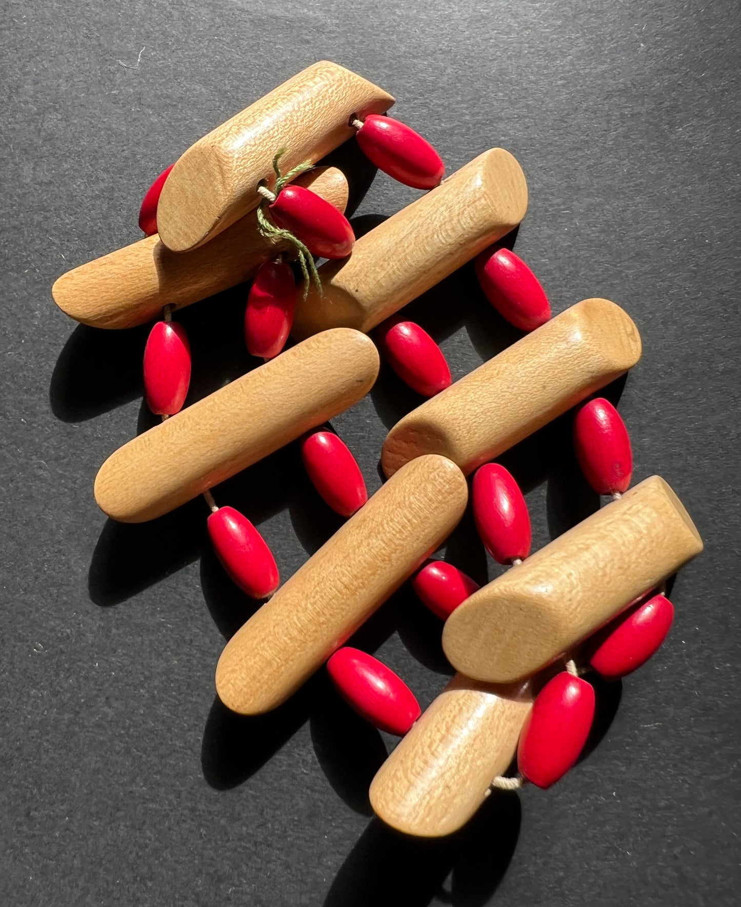 Satisfying Mid Century Wooden Bracelet
