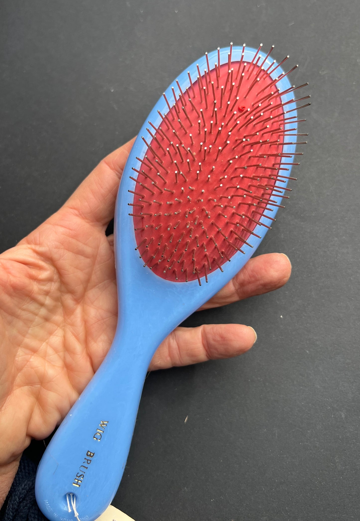 WIG BRUSH with Salesman's Sample Label Made in Hong Kong
