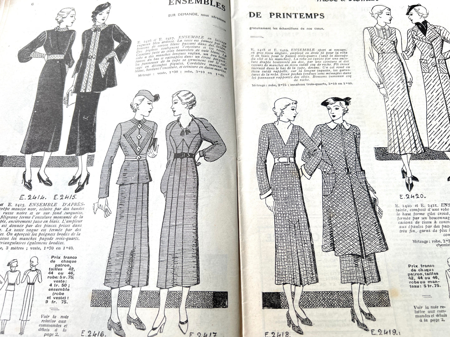 Beautiful and Practical Travelling Coats on Cover of February 1936 French Magazine Mode & Roman