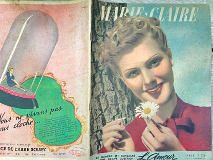Lovely September 1938 Edition of  French MARIE CLAIRE