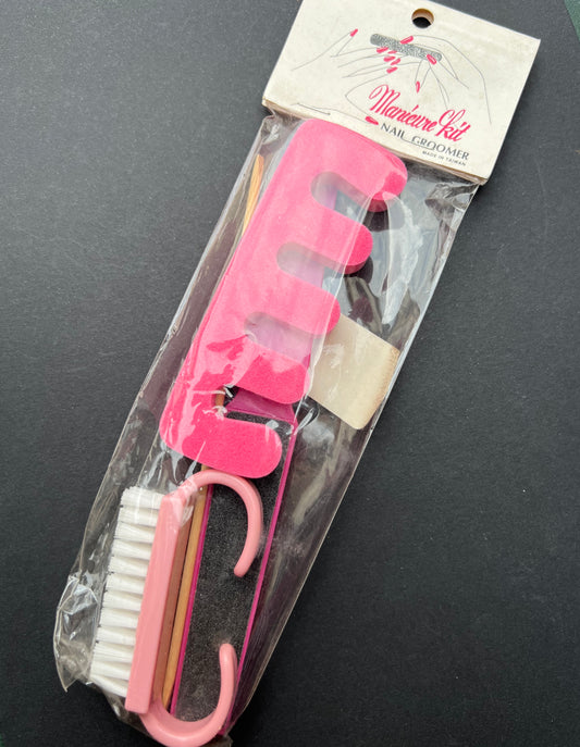 1980s Very Pink Manicure Set.