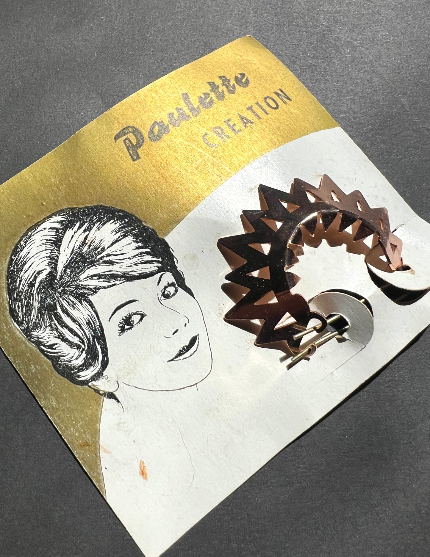 Extraordinary Mid Century Metal Hair Clip