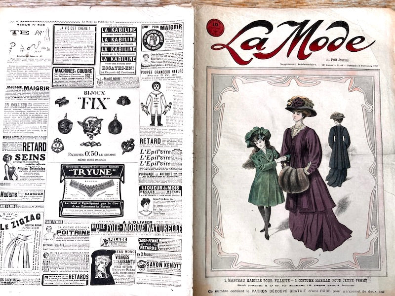 Winter Fashions from 117 Years Ago  3rd November 1907 French Fashion Paper La Mode