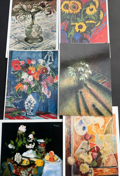21 Art Postcards of Flowers.