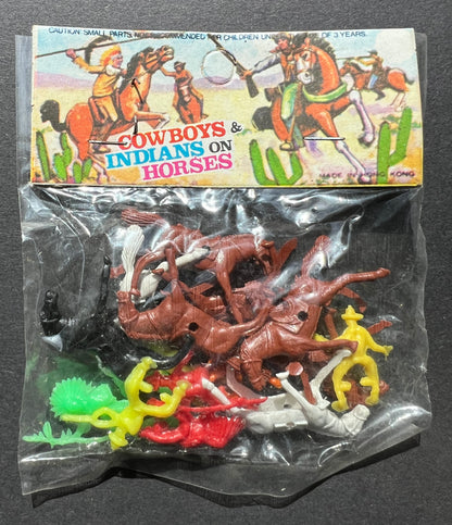 Little Vintage Packet of Cowboys & Indians On Horses
