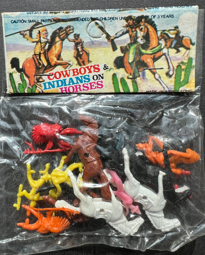 Little Vintage Packet of Cowboys & Indians On Horses
