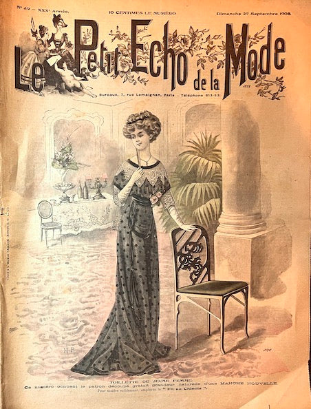 Extraordinary Early 20th C Fashions in 1908 French Magazine Le Petit Echo de la Mode