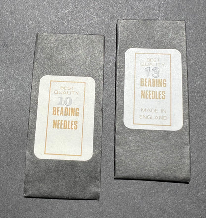 Vintage Packet of 25 Beading  Needles - size 10 or 13