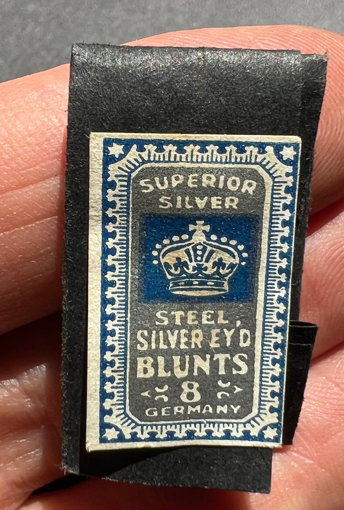 Vintage Packet of Steel Silver Eyed Blunts size 8 - 20 Tiny 2.5cm Needles