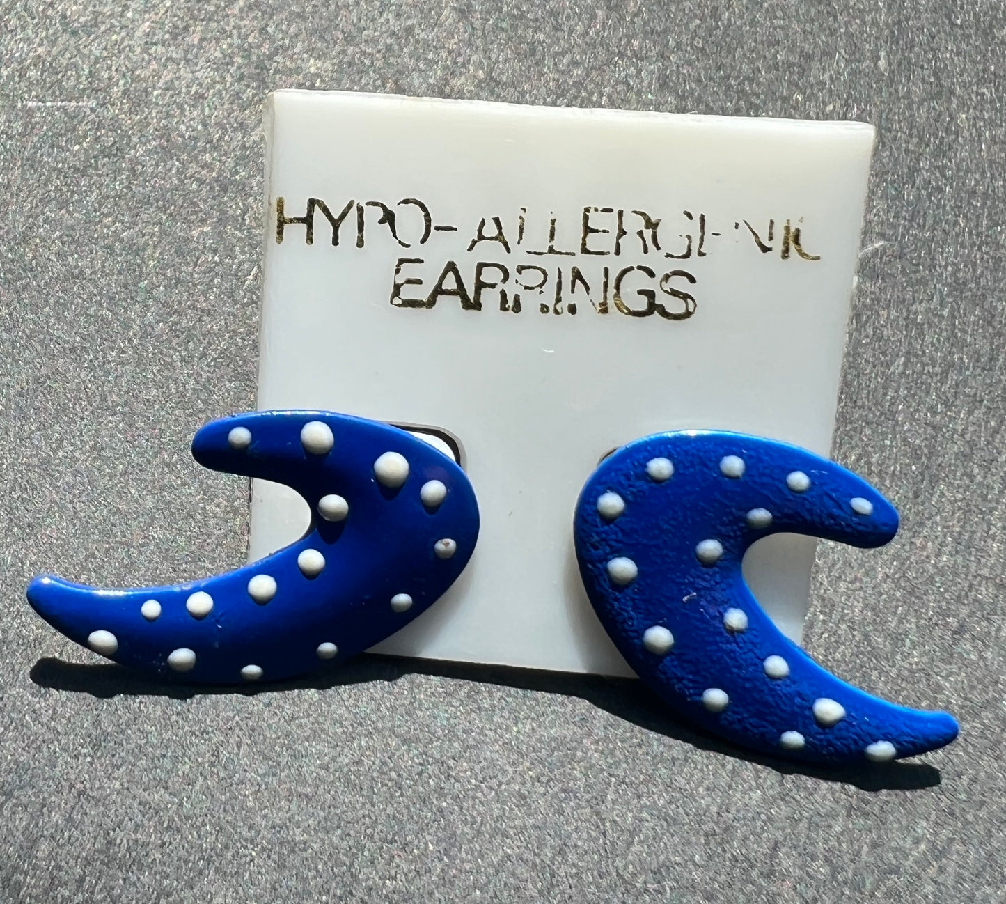Dotty Boomerang 1980s Earrings