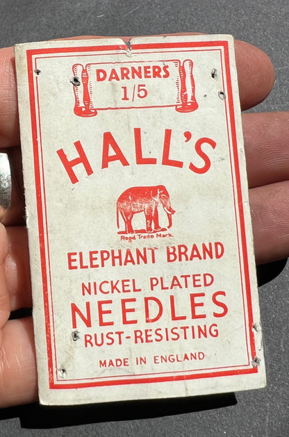 Vintage Elephant Brand Darners 1/5,  6 Needles 5-6cm