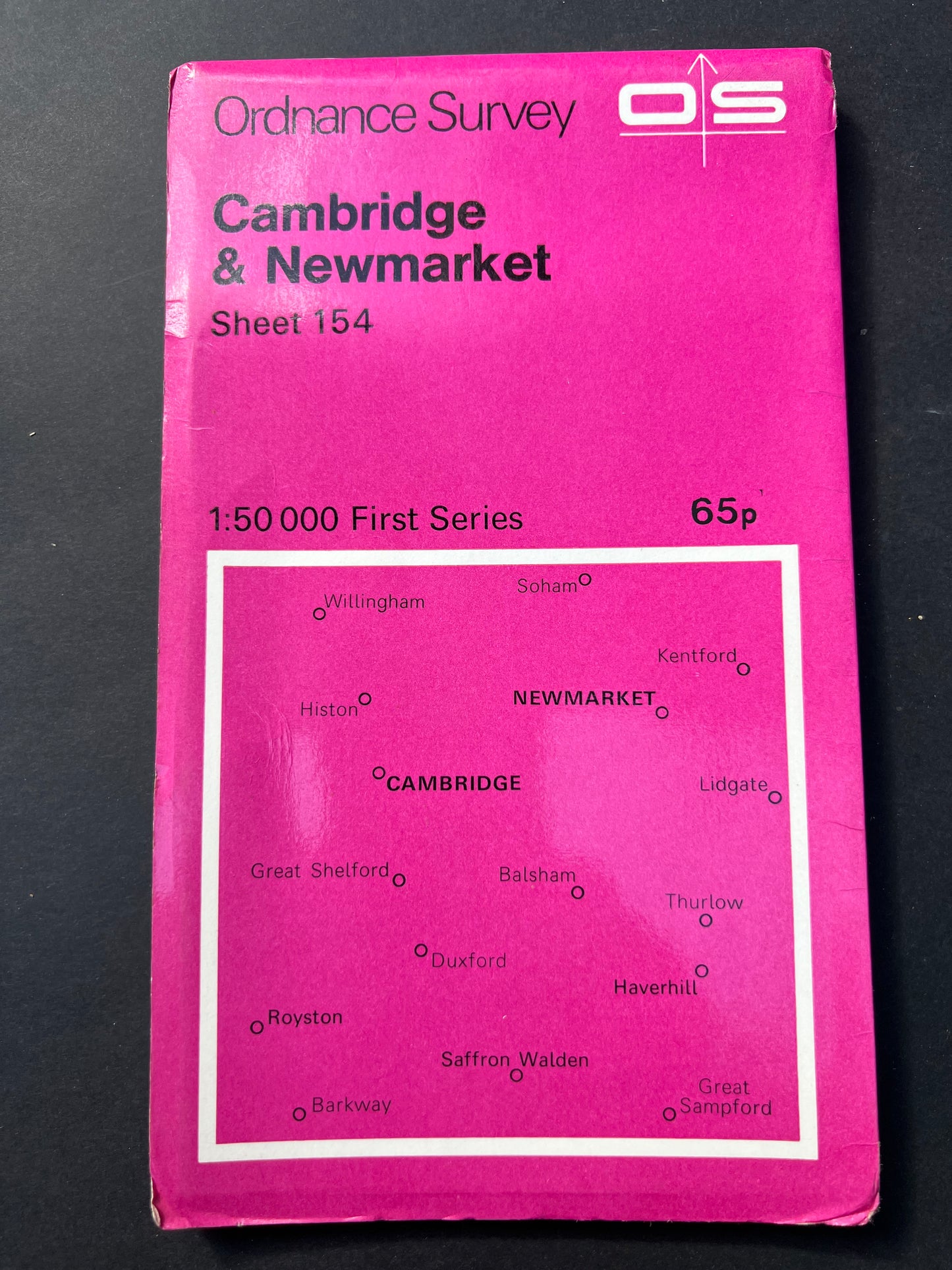 1970s + 80s Ordnance Survey Map of CAMBRIDGE & NEWMARKET 1.25" to 1 Mile