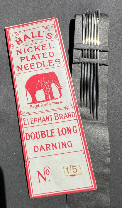 Lovely Vintage Packet of Double Long Darners- 6 Needles 6- 7cm