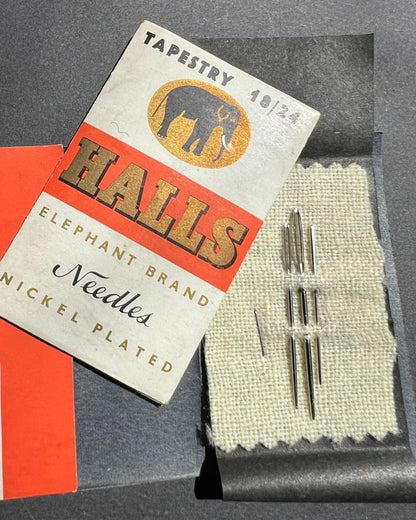 Vintage Packet of Elephant Brand Tapestry 18/24 - 3 Large Eyed Needles - 3.4 - 4.5cm