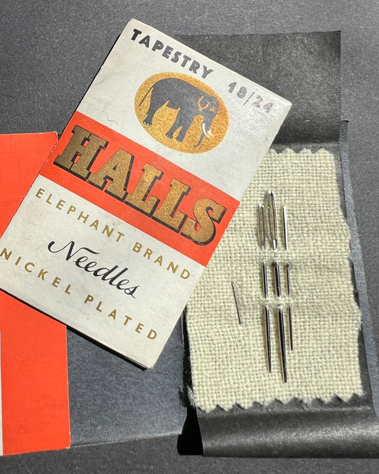Vintage Packet of Elephant Brand Tapestry 18/24 - 3 Large Eyed Needles - 3.4 - 4.5cm