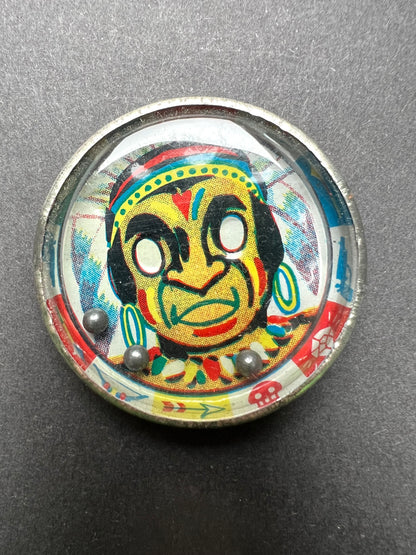 1950s Tin Dexterity Puzzle  Made in JAPAN