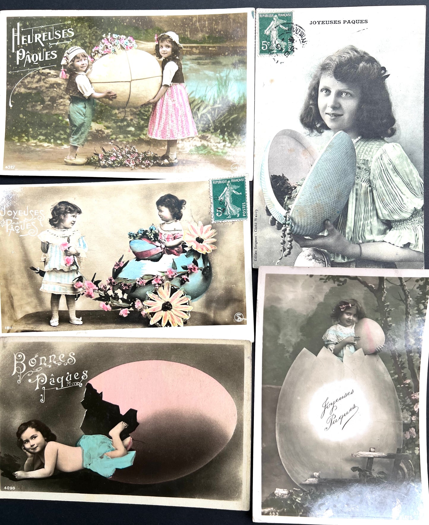What Big Eggs We've Got...9 Early C20th French Easter Cards 1905-1912