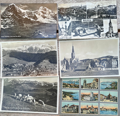 6 Old Postcards from Switzerland