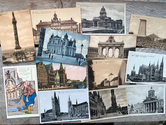13 Old Postcards of Belgium
