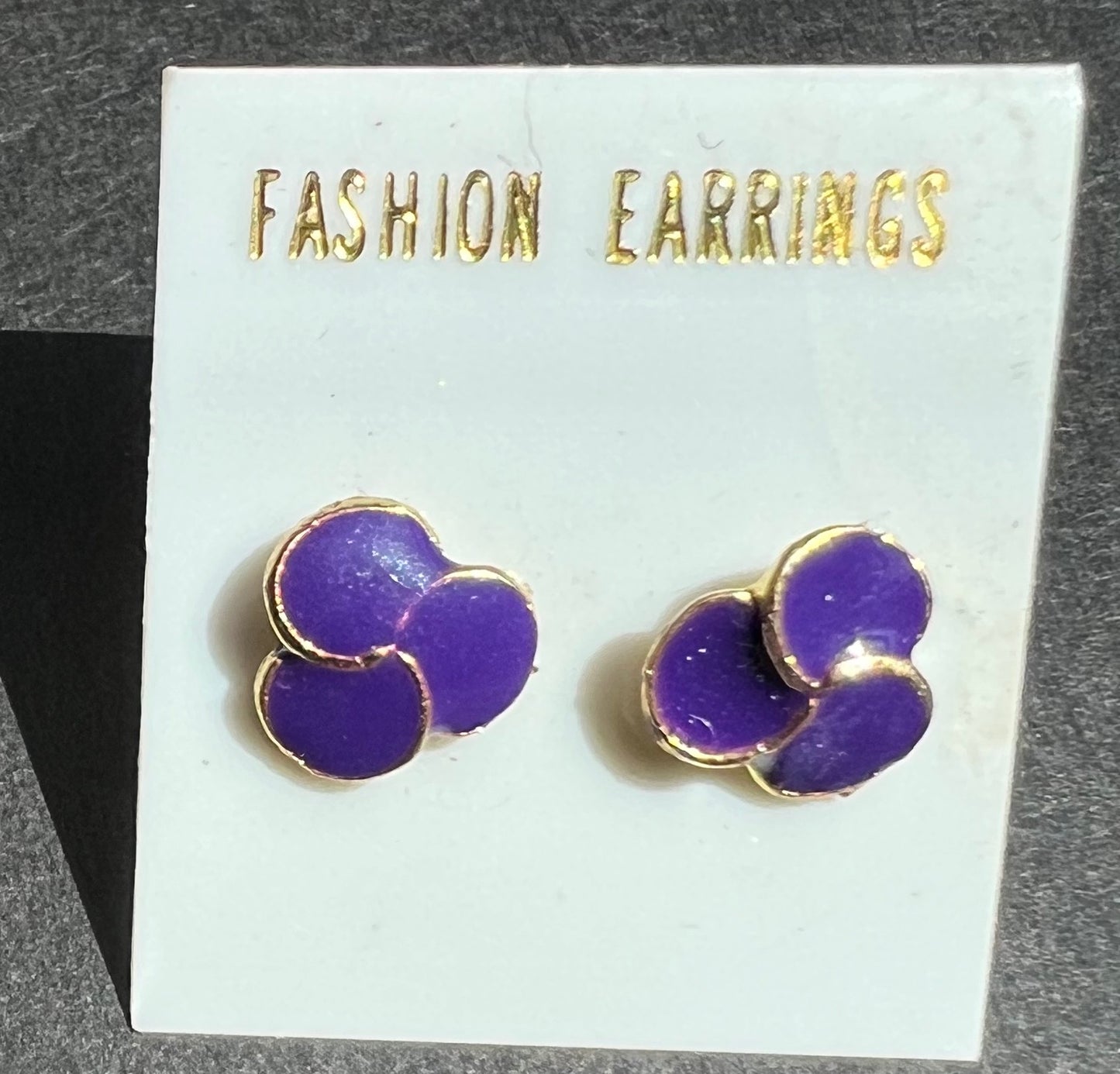 1980s Enamel 1cm Stud Earrings