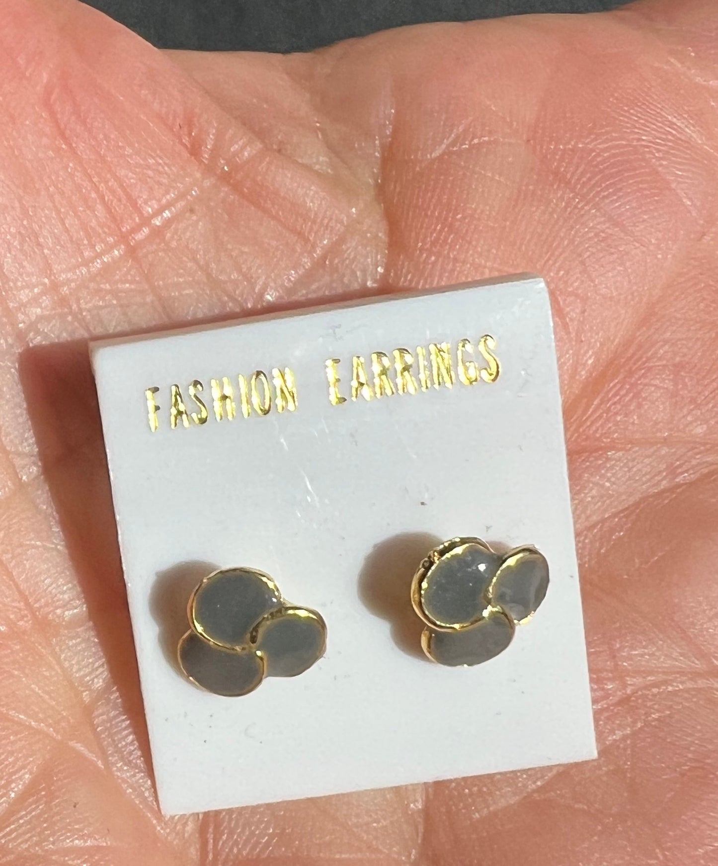 1980s Enamel 1cm Stud Earrings