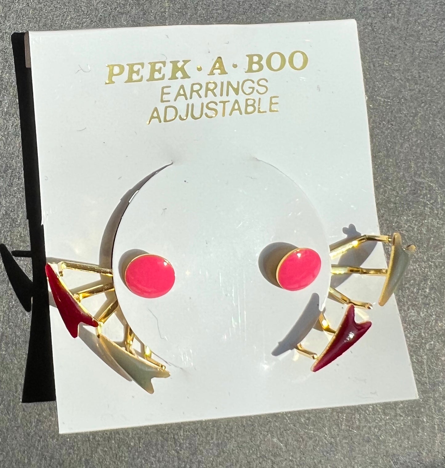 Rather Unusual 1980s Peek A Boo Earrings.