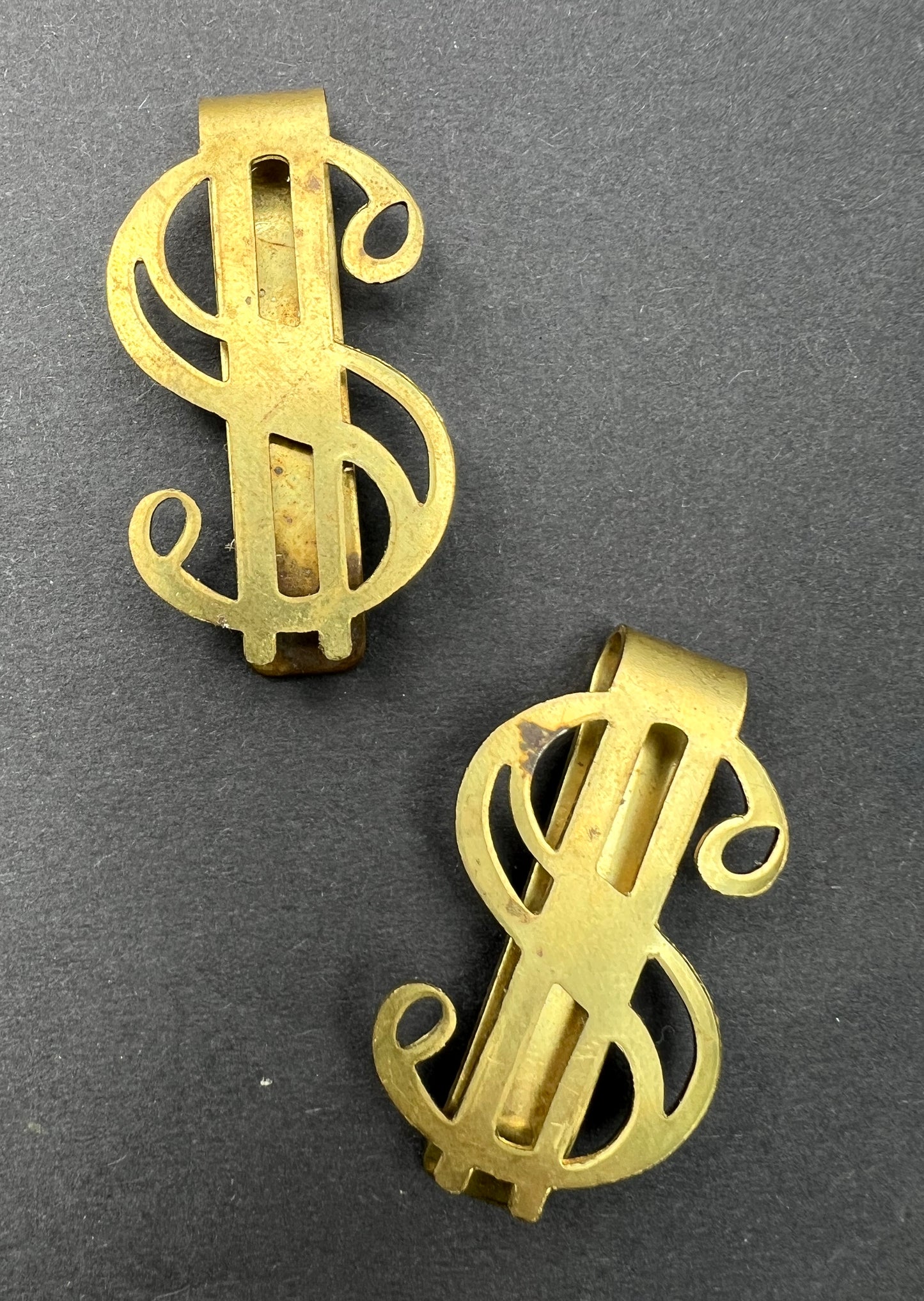 1970s Brass $ Money Clip