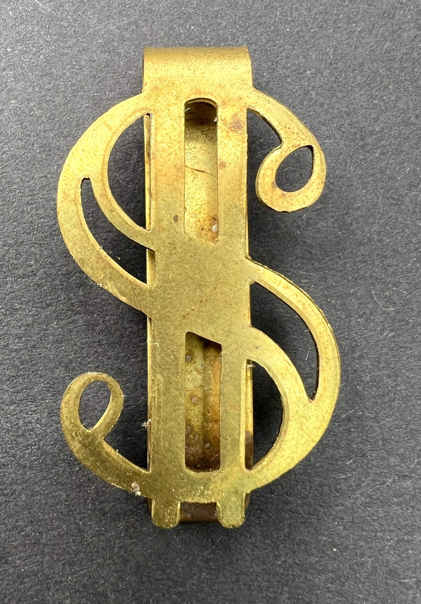1970s Brass $ Money Clip