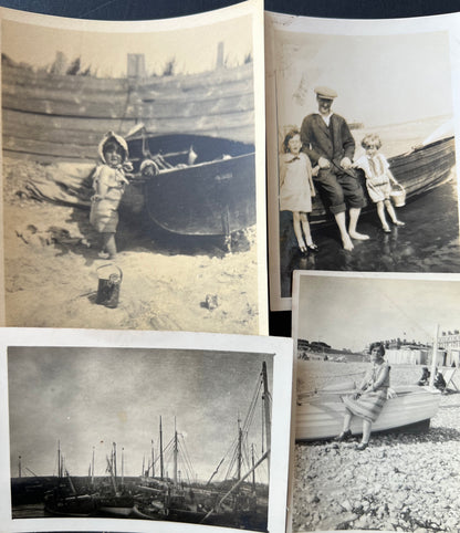 11 Old Photos of People and Boats on Beaches (F38)