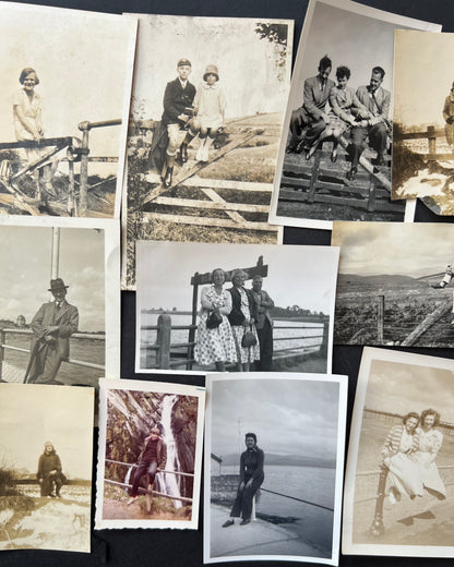 11 Old Photos of People Sitting on Railings and Gates 1920s - 80s (F8)