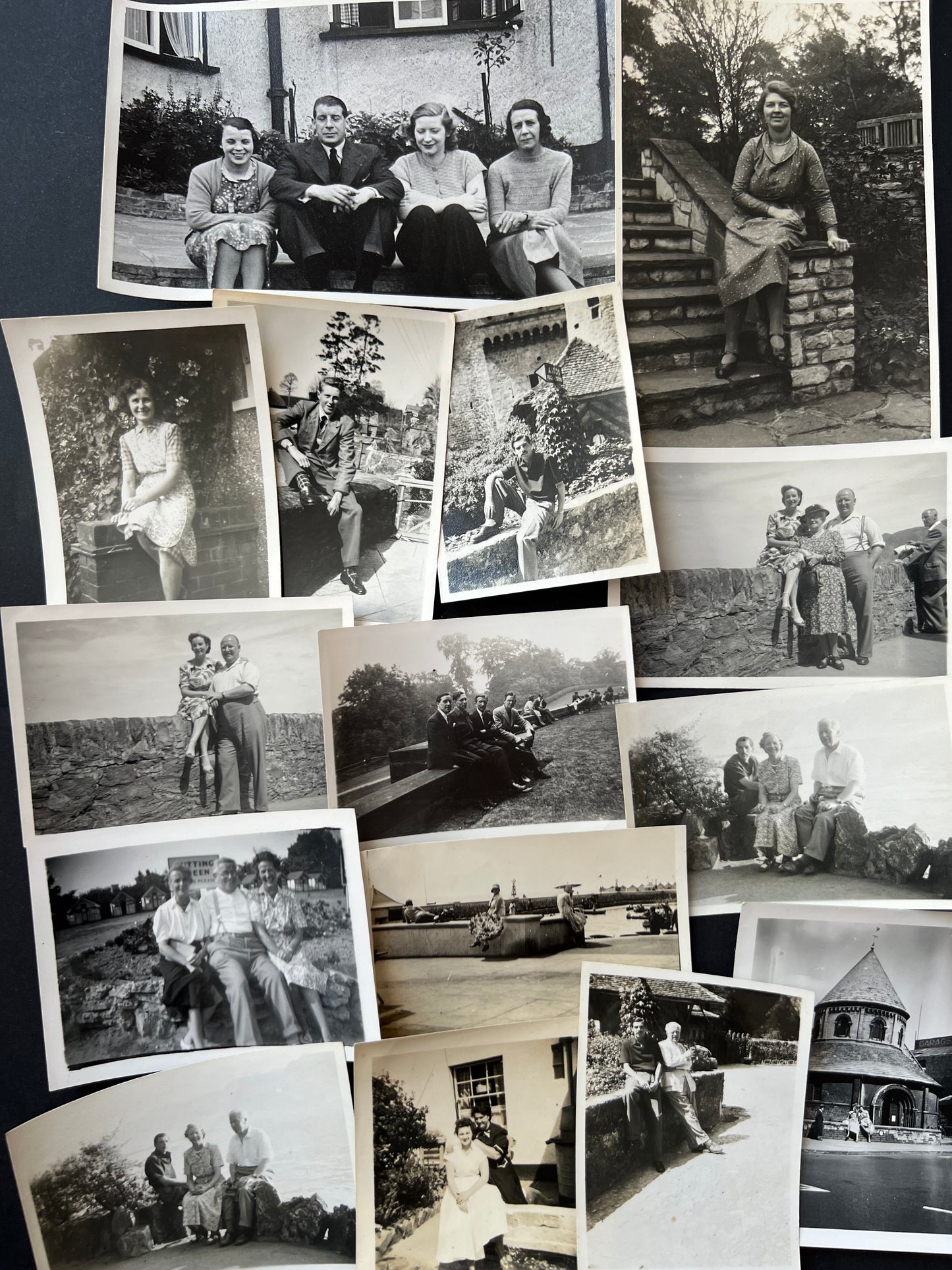 15 Old Photos of People Sitting on Walls 1920s - 50s (F1)