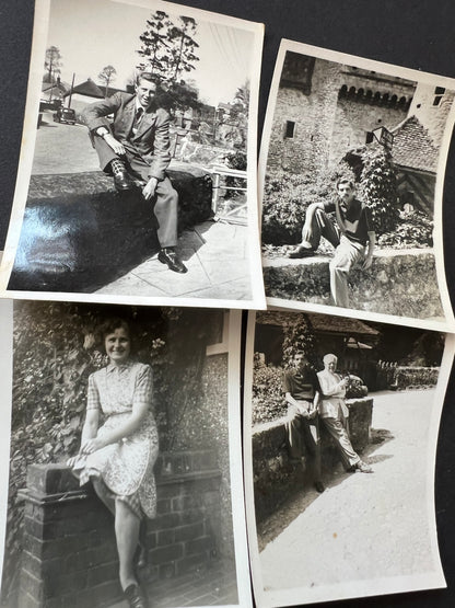 15 Old Photos of People Sitting on Walls 1920s - 50s (F1)