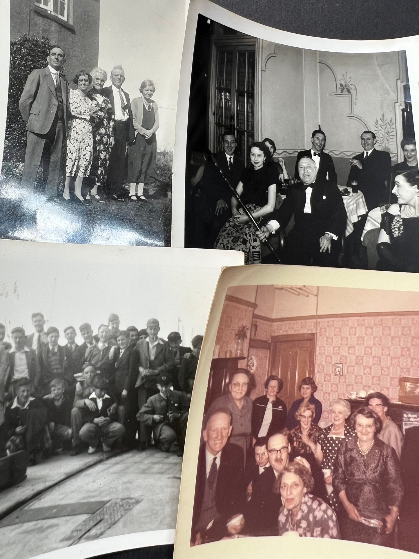 11 Old Photos 1920s - 70s  of Groups of Friends (F42)