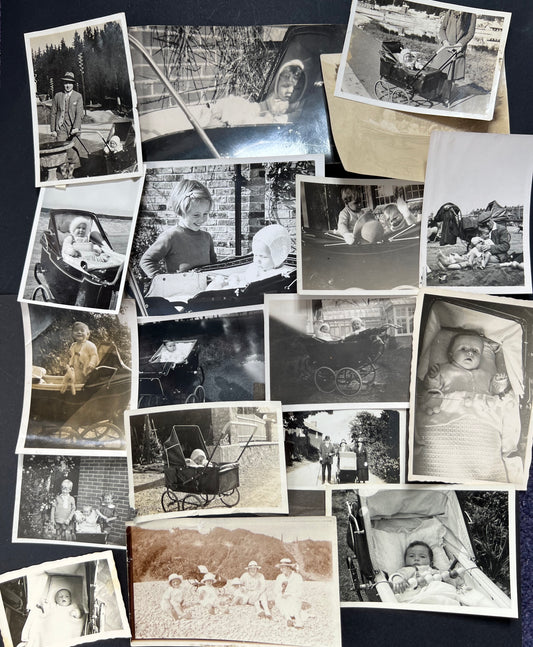 18 Old Photos 1900s - 60s  of Extraordinary Prams (F43)