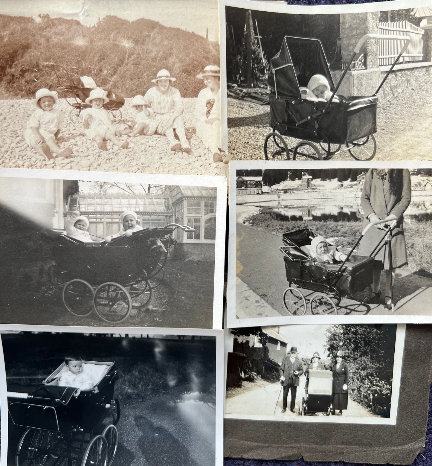 18 Old Photos 1900s - 60s  of Extraordinary Prams (F43)