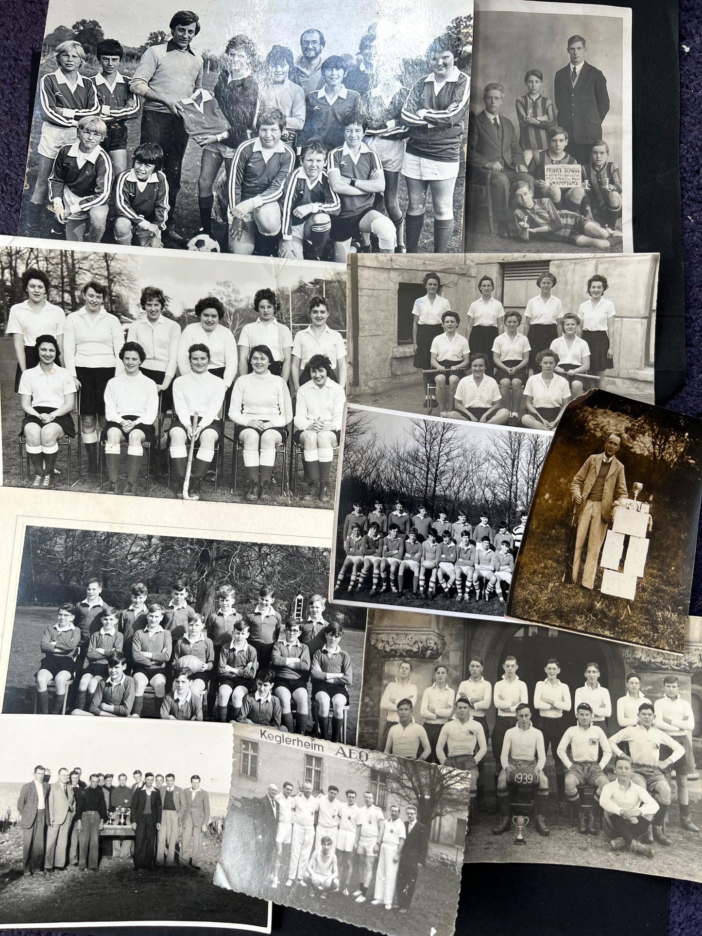 11 Old Photos of Teams and Trophies 1920s - 70s (F56)