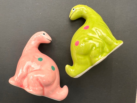 1990s Ceramic Dinosaur Salt & Pepper Set- Old Shop Stock