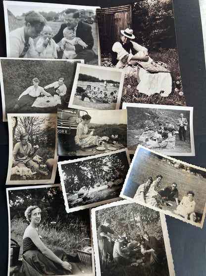 11 Old Photos 1920s - 50s  of Picnics (F45)