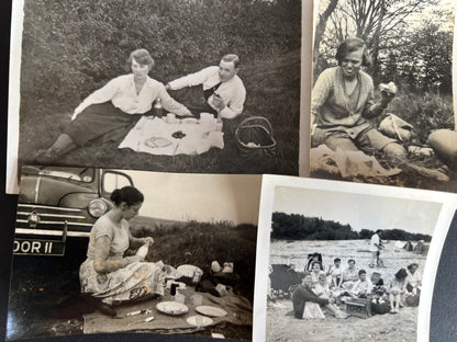 11 Old Photos 1920s - 50s  of Picnics (F45)