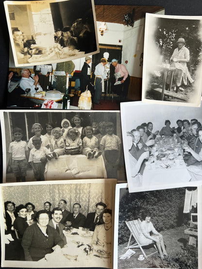 7 Old Photos 1920s - 60s  of People eating and Drinking (F46)