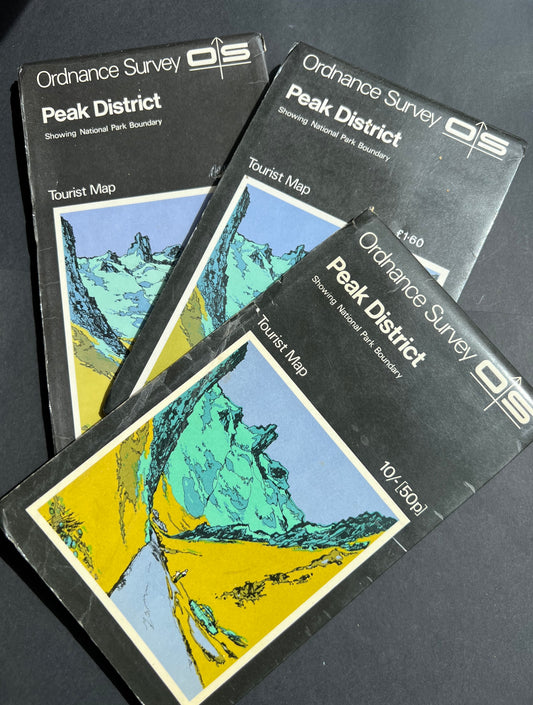 1963 Ordnance Survey Map of The Peak District 1" to 1 Mile