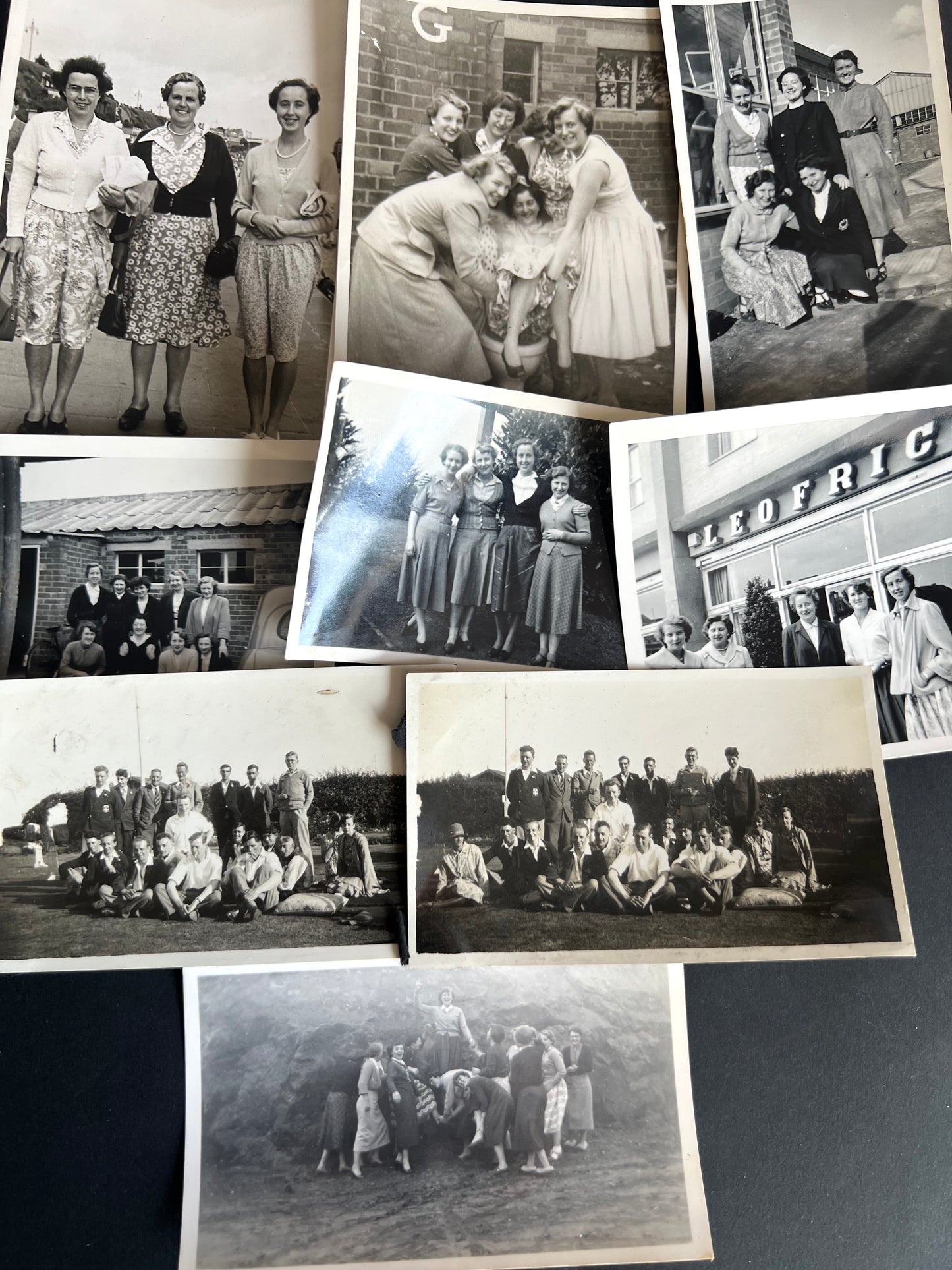 9 Old Photos 1940s/50s of Groups of Friends Having a Laugh (F50)