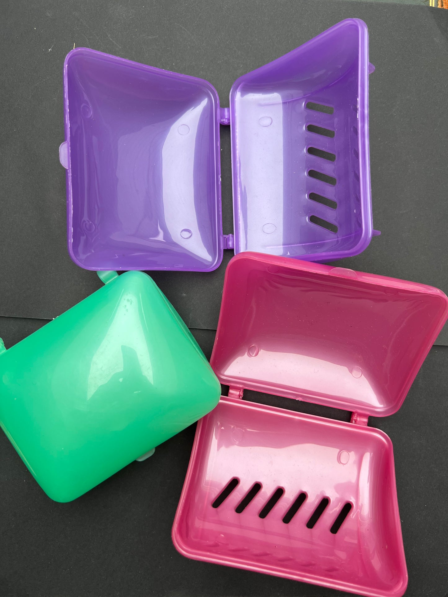 Bright 1970s Lidded Soap Dish